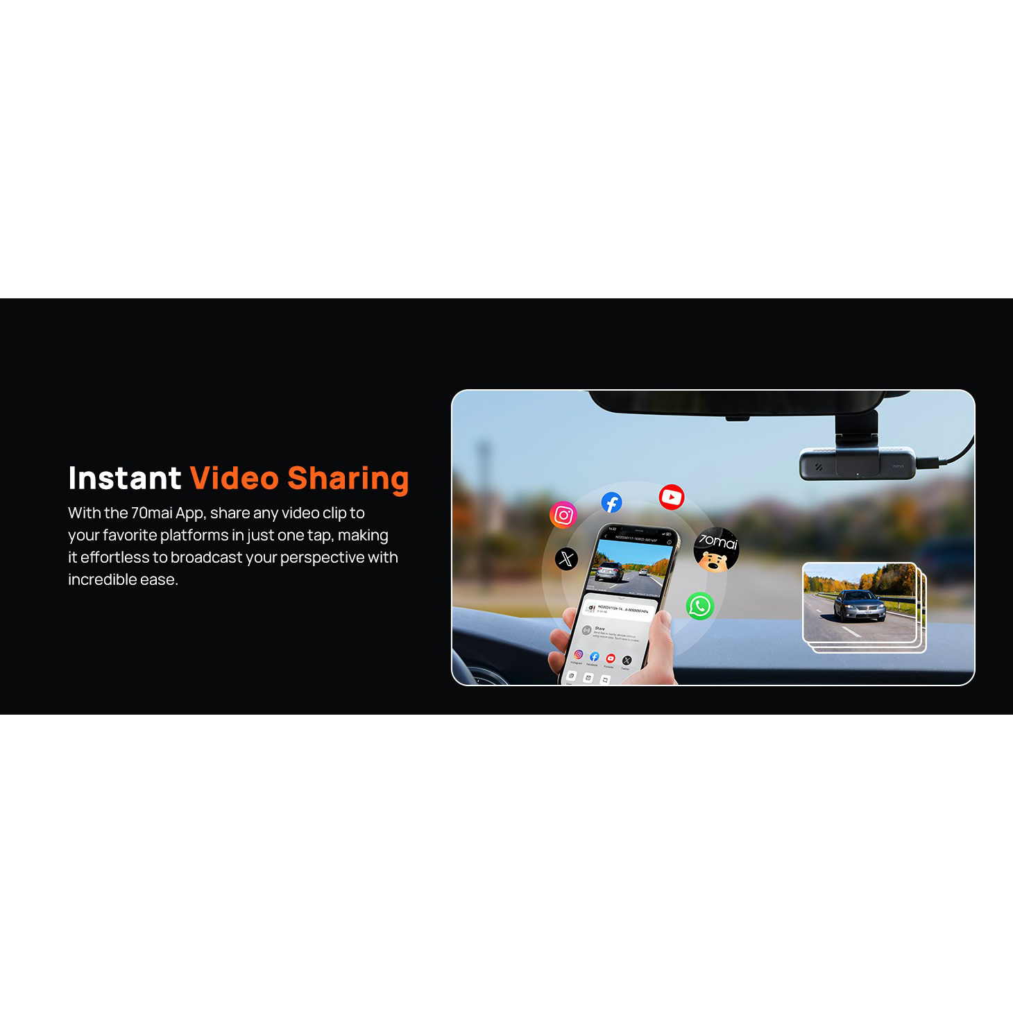 Автомобільний відеореєстратор з камерою заднього виду Xiaomi 70MAI Dash Cam 4K M800-2 Set