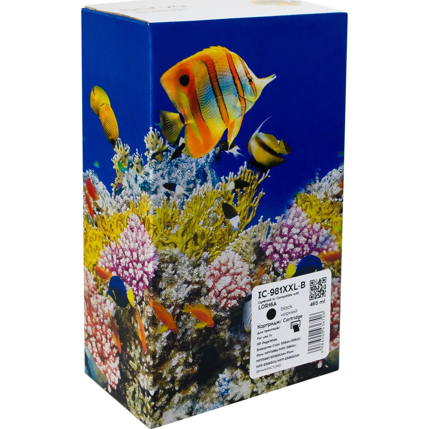 Картридж BARVA для HP PageWide Enterprise Color 556/586, Black (IC-981XXL-B)