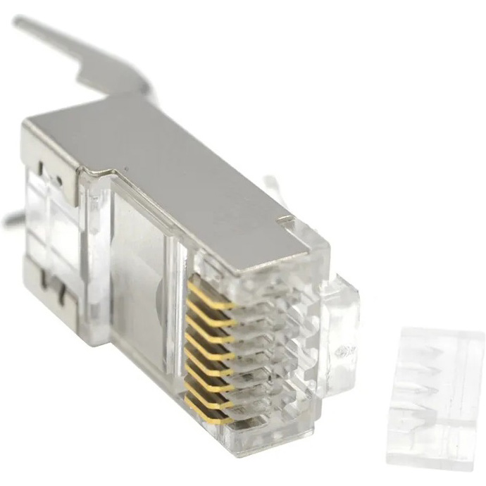 Коннектор сквозной CABLEXPERT RJ-45 FTP Cat.7 100шт/уп Silver (LC-PTF7-01/100)