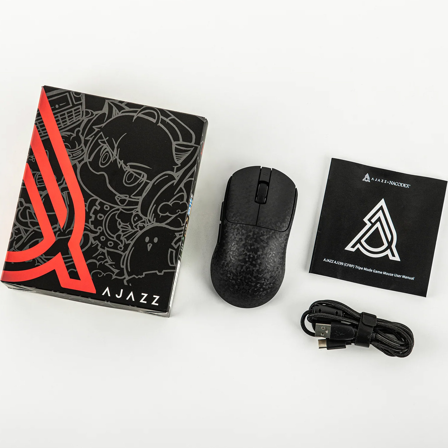 Миша ігрова AJAZZ AJ199 Carbon Fiber Black