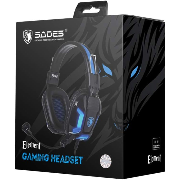 Наушники SADES SA-702 Element Black/Blue