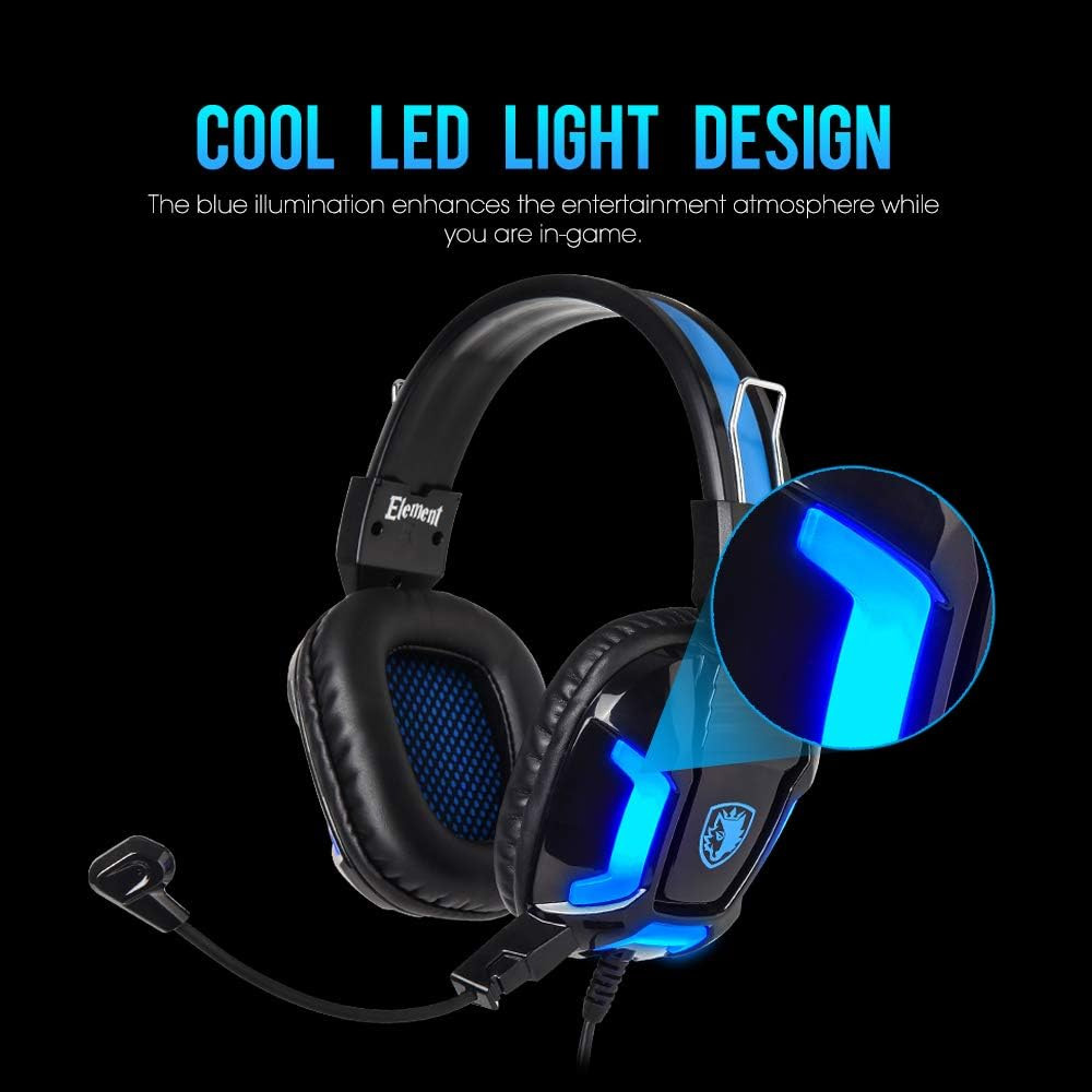 Наушники SADES SA-702 Element Black/Blue
