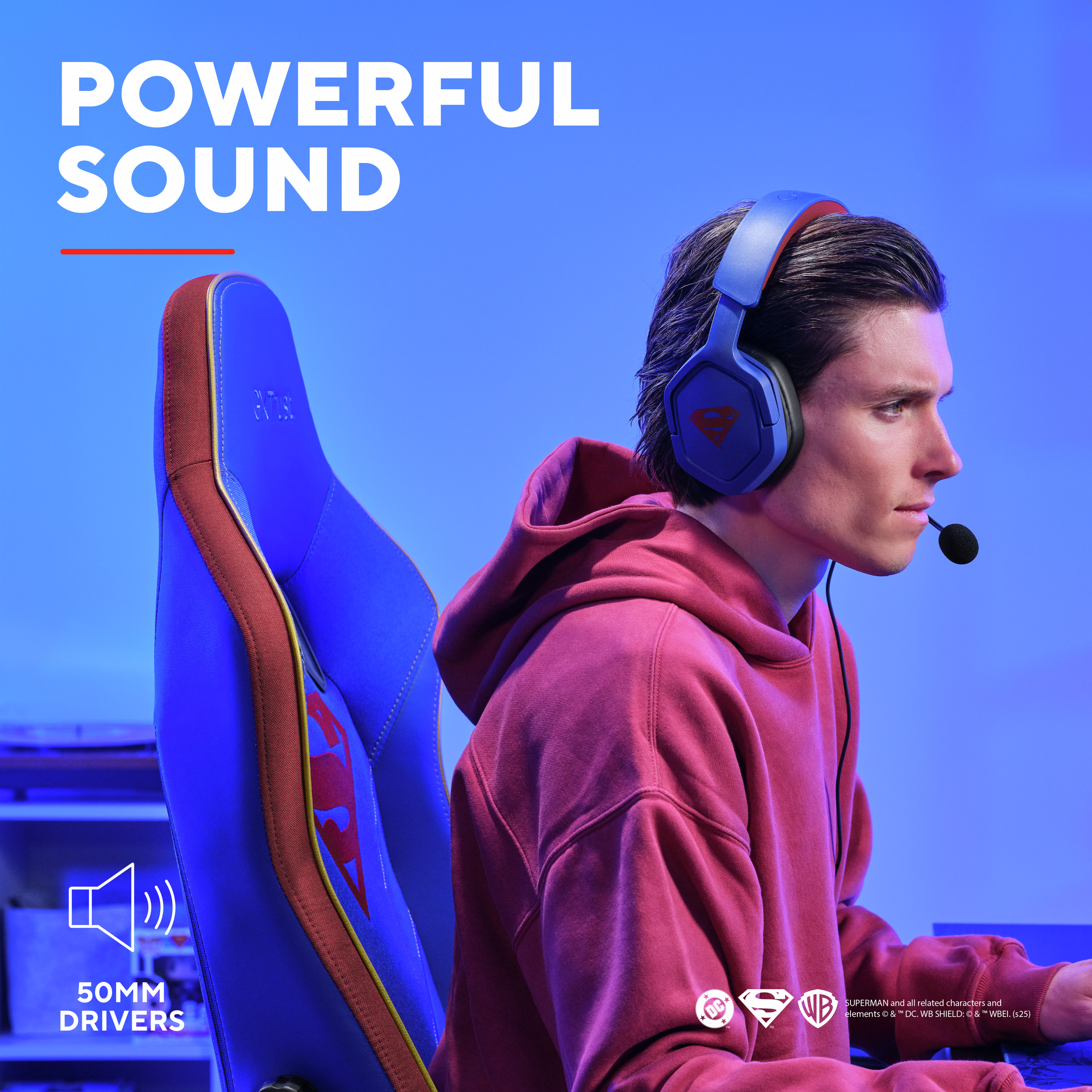 Наушники геймерские TRUST Gaming GXT492SM Carus Superman Edition (25739)
