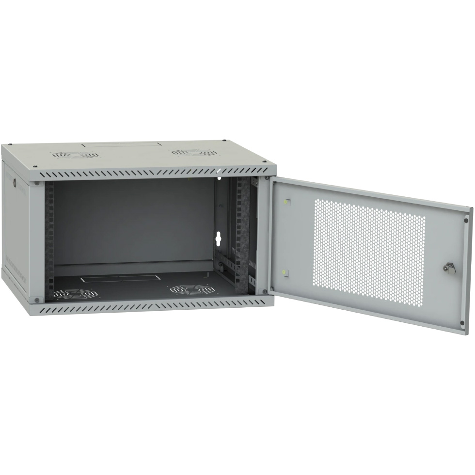 Настінна шафа IPCOM CH-4U 600x450 (перф) (4U, 600x450мм, RAL7035)