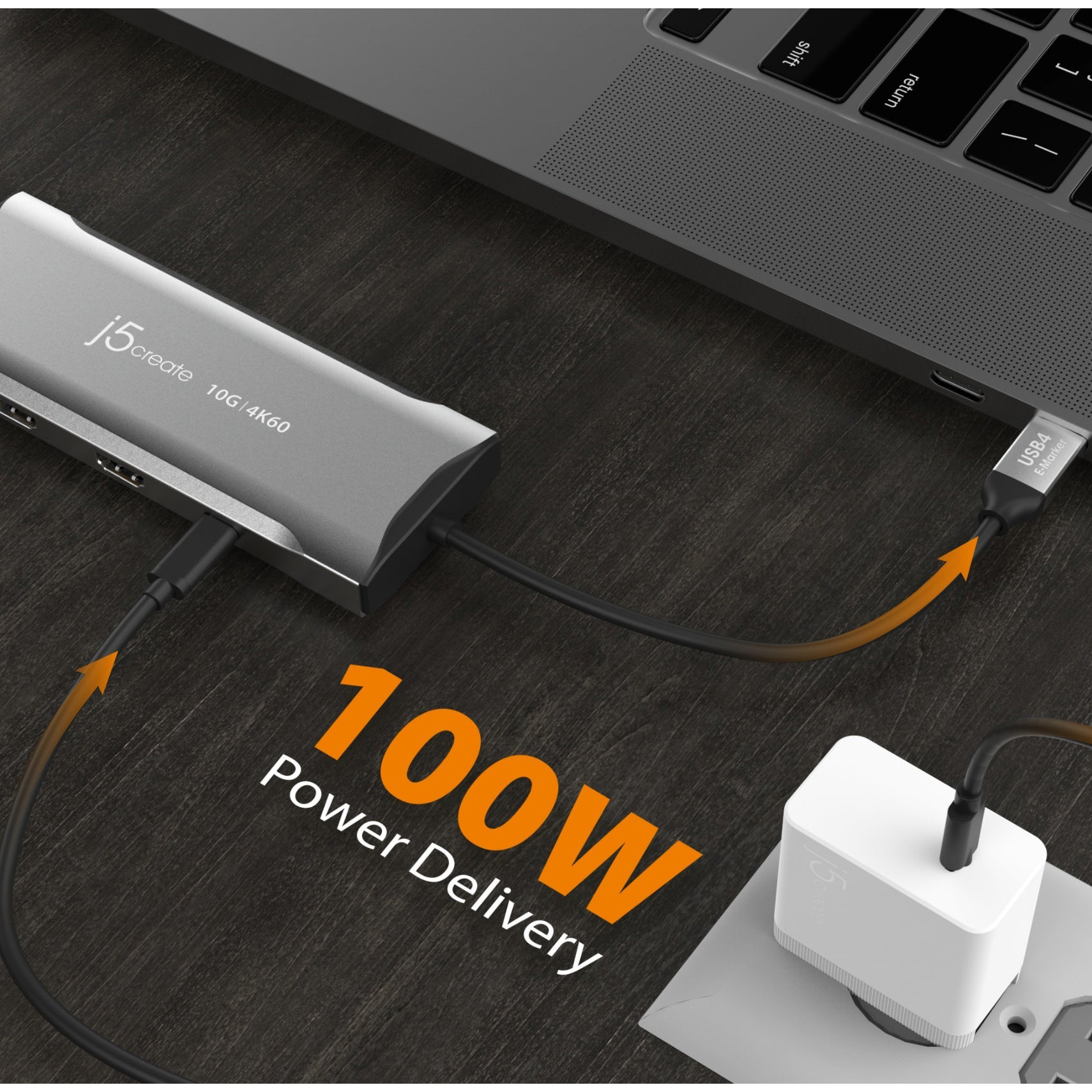 Порт-репликатор J5CREATE 11-in-1 USB-C 4K60 Elite Multi-Monitor Mini Dock (JCD397-N)