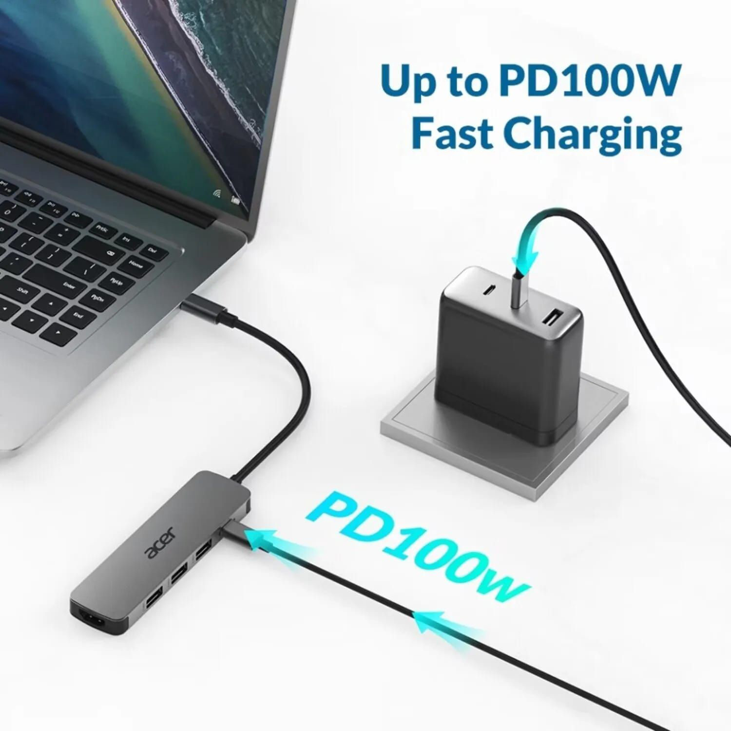 Порт-реплікатор ACER 5-in-1 Type-C Dongle (HP.DSCAB.021)