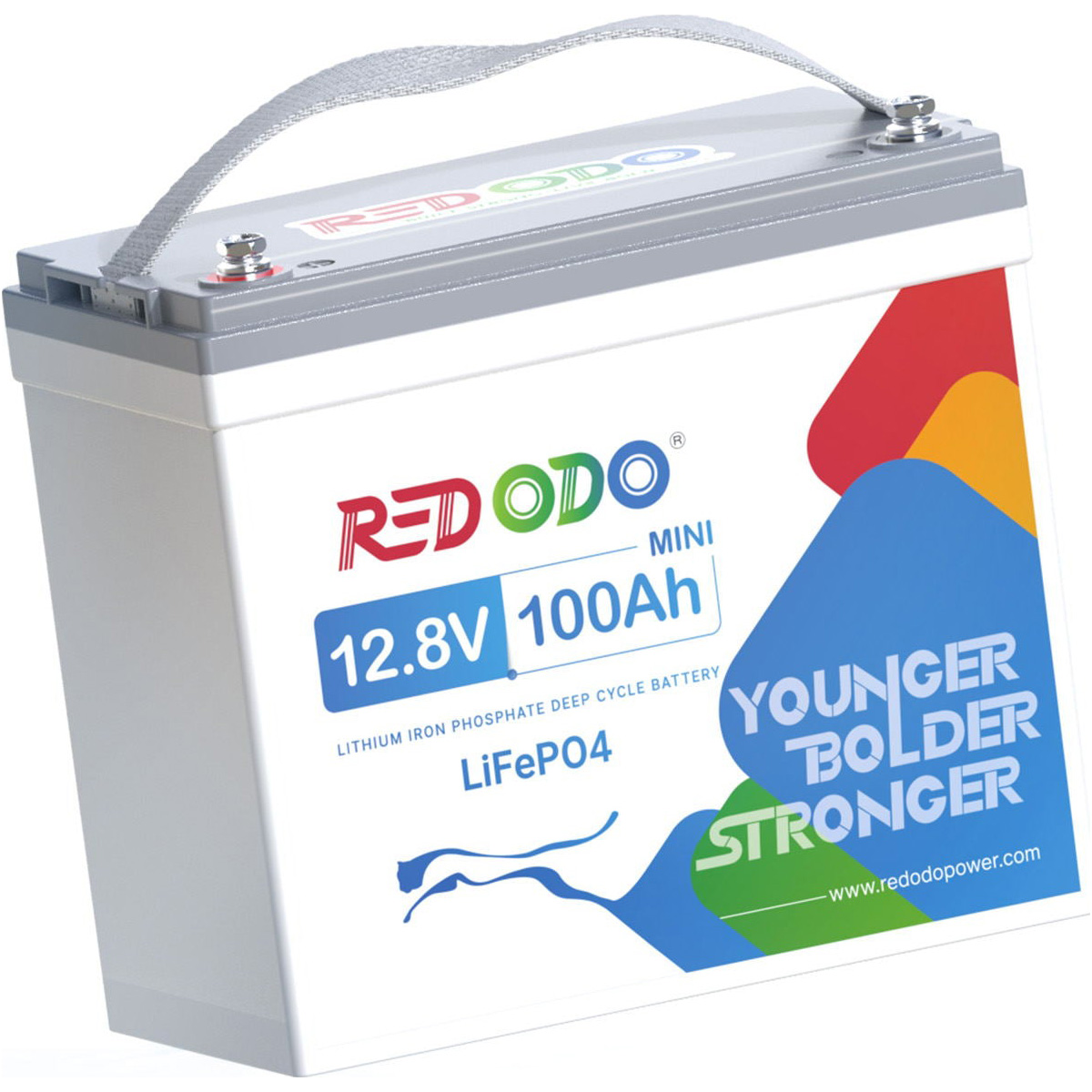 Акумуляторна батарея REDODO LiFePO4 12V 100Ah Mini (12.8В, 100Агод) (0730177734438)