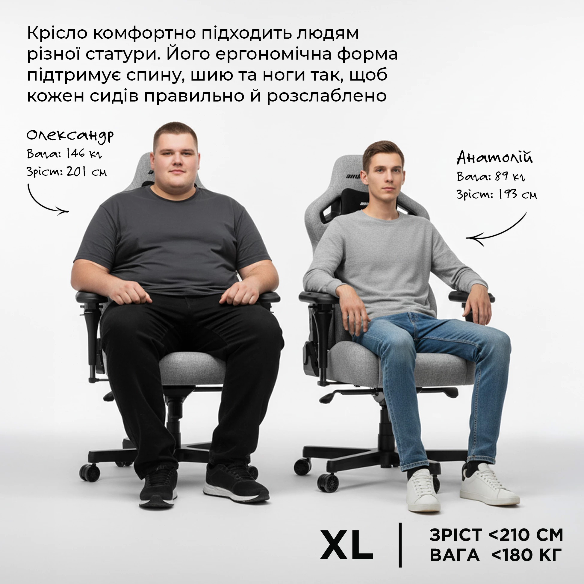 Крісло геймерське ANDA SEAT Kaiser 4 V2 PVC XL Creamy Pink