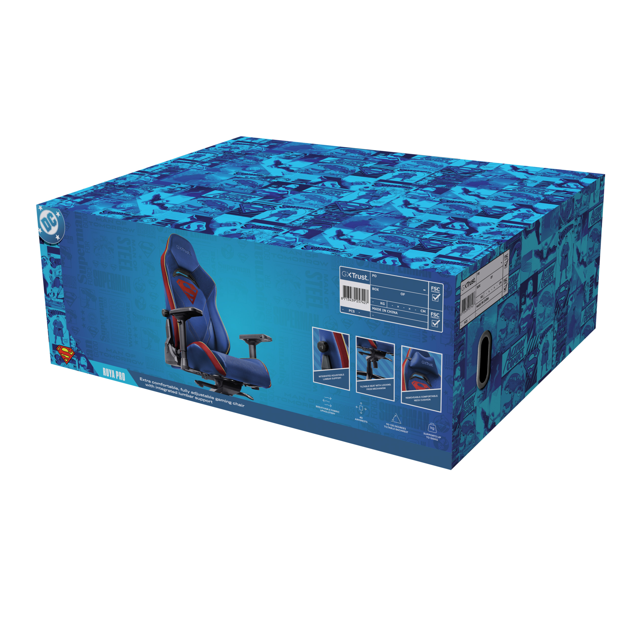 Крісло геймерське TRUST Gaming GXT721SM Ruya Pro Superman Edition (25742)