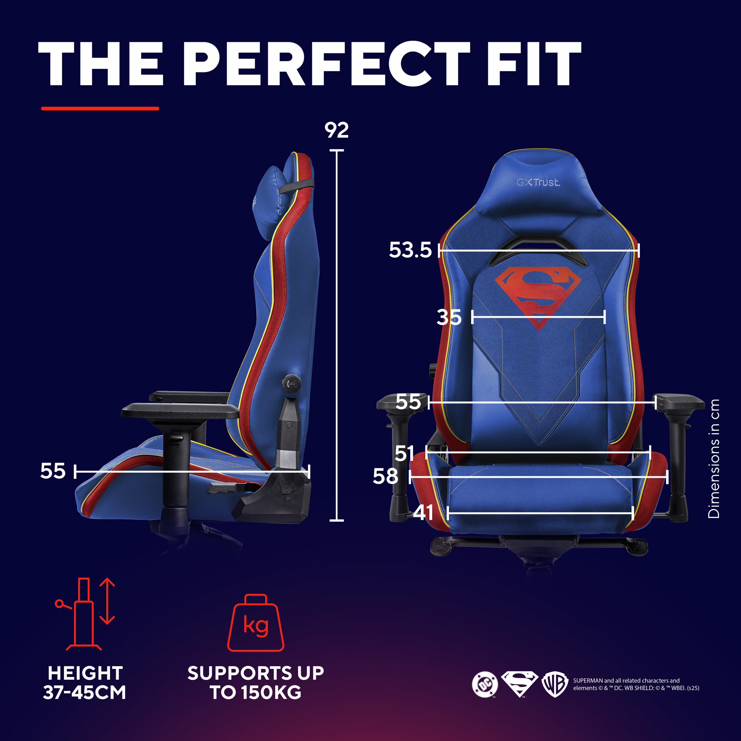 Крісло геймерське TRUST Gaming GXT721SM Ruya Pro Superman Edition (25742)