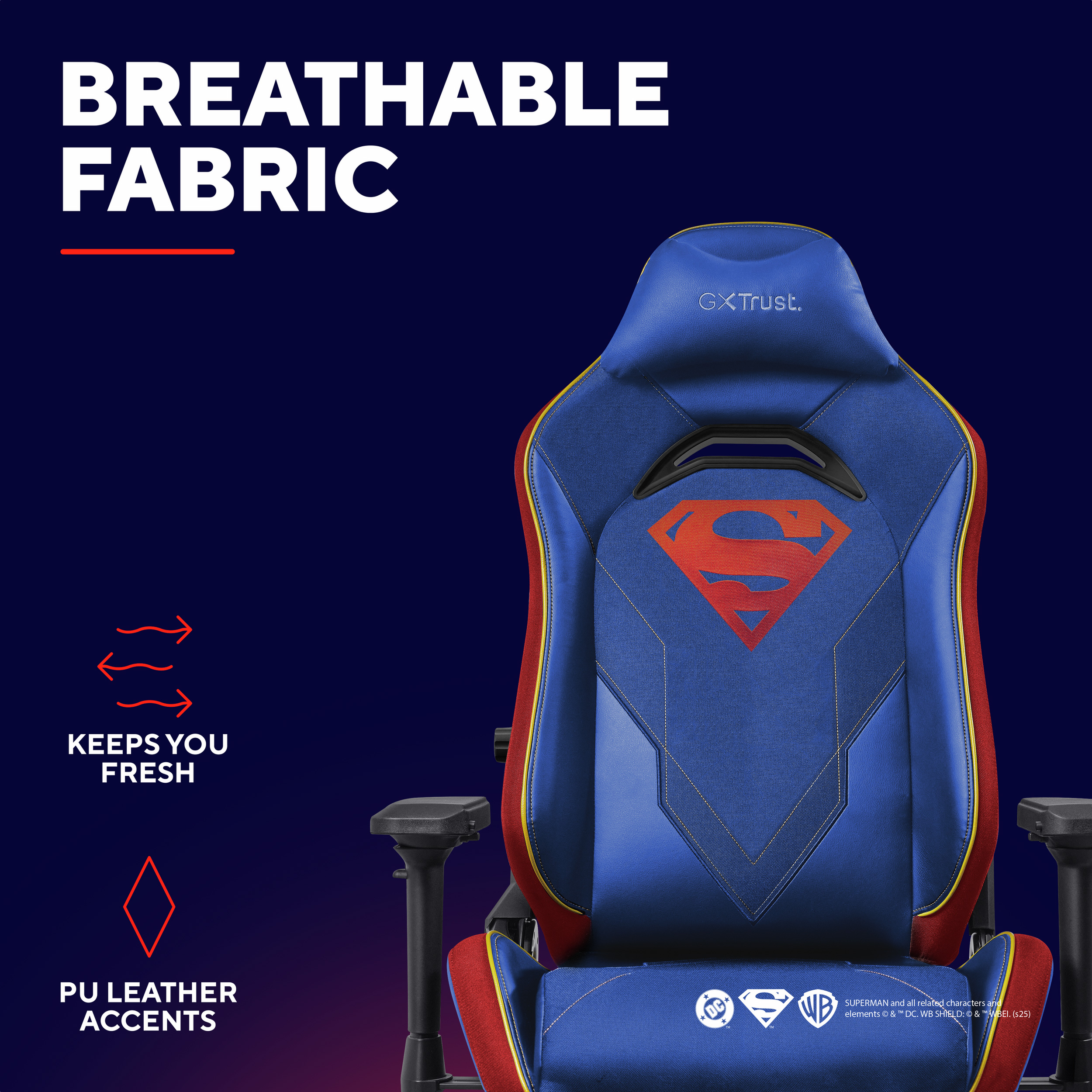 Крісло геймерське TRUST Gaming GXT721SM Ruya Pro Superman Edition (25742)