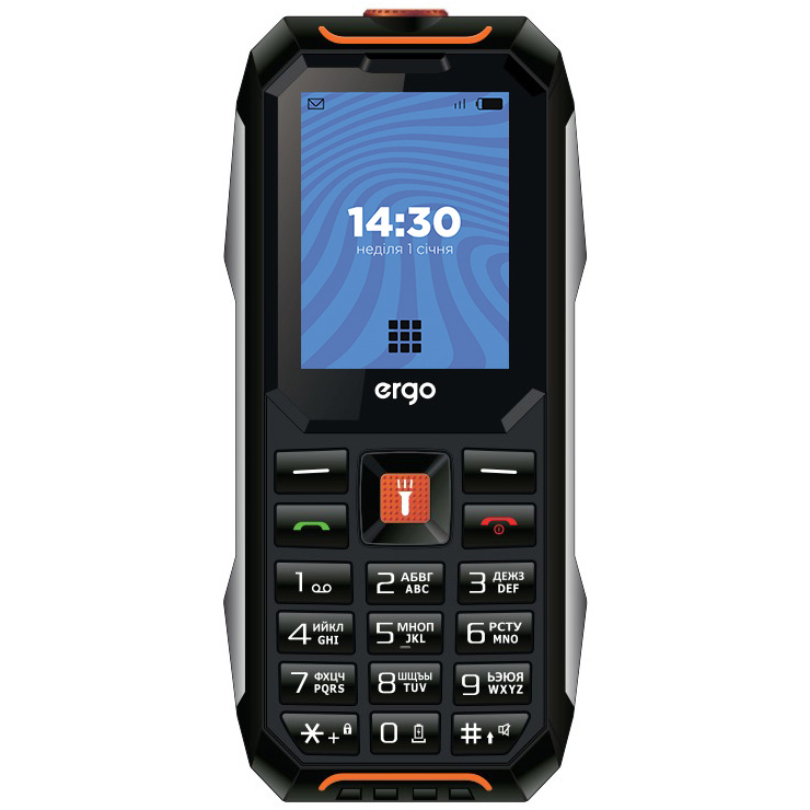Мобильный телефон ERGO E182 Black/Orange