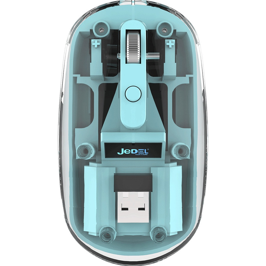 Мышь JEDEL WD131P Transparent Blue