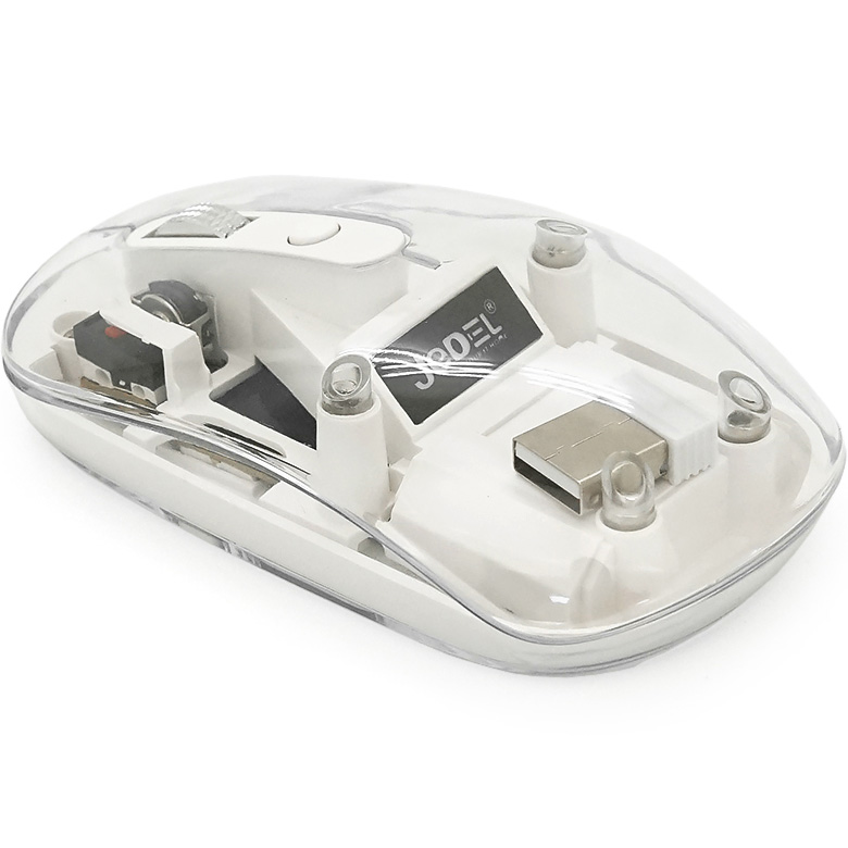 Миша JEDEL WD131P Transparent White