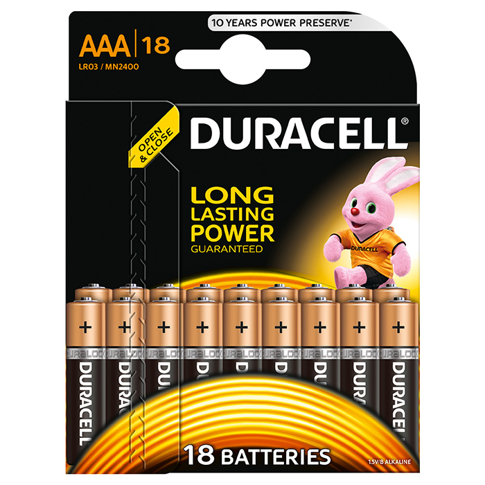 Батарейка DURACELL Basic AAA 18шт/уп (81546741)
