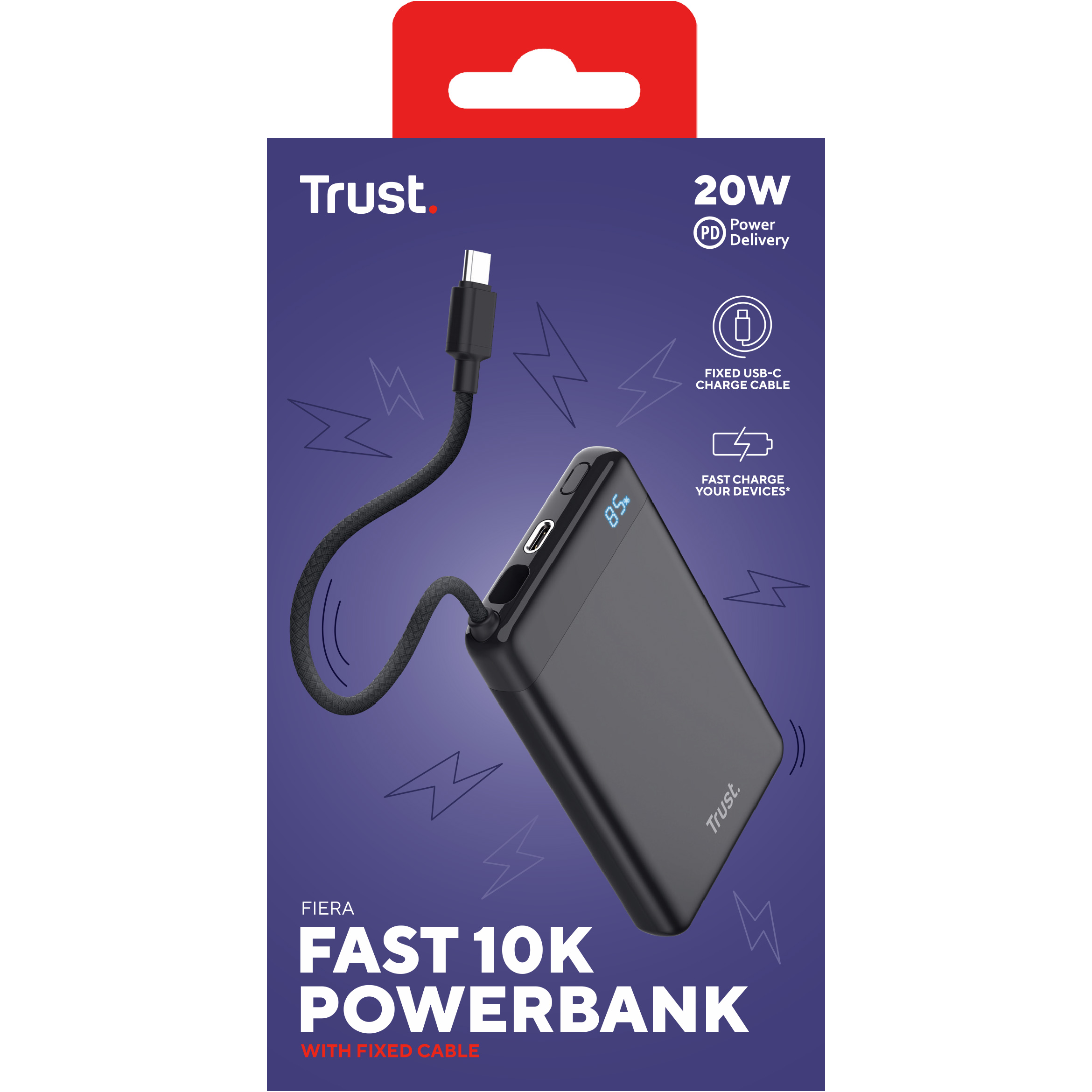 Повербанк TRUST Fiera 20W 10000mAh (25880)