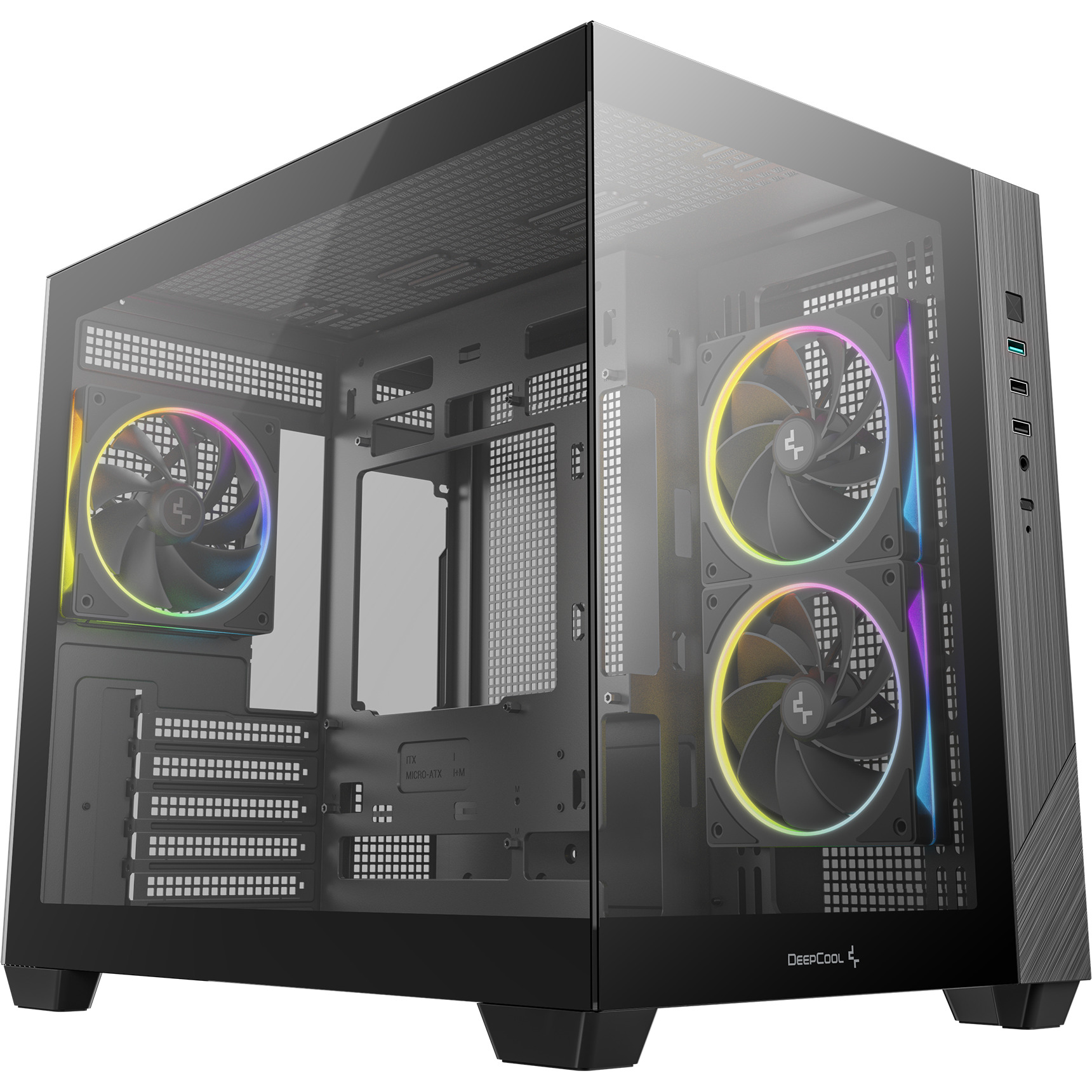 Корпус DEEPCOOL CG330 3F Black (R-CG330-BKNGM3-G)