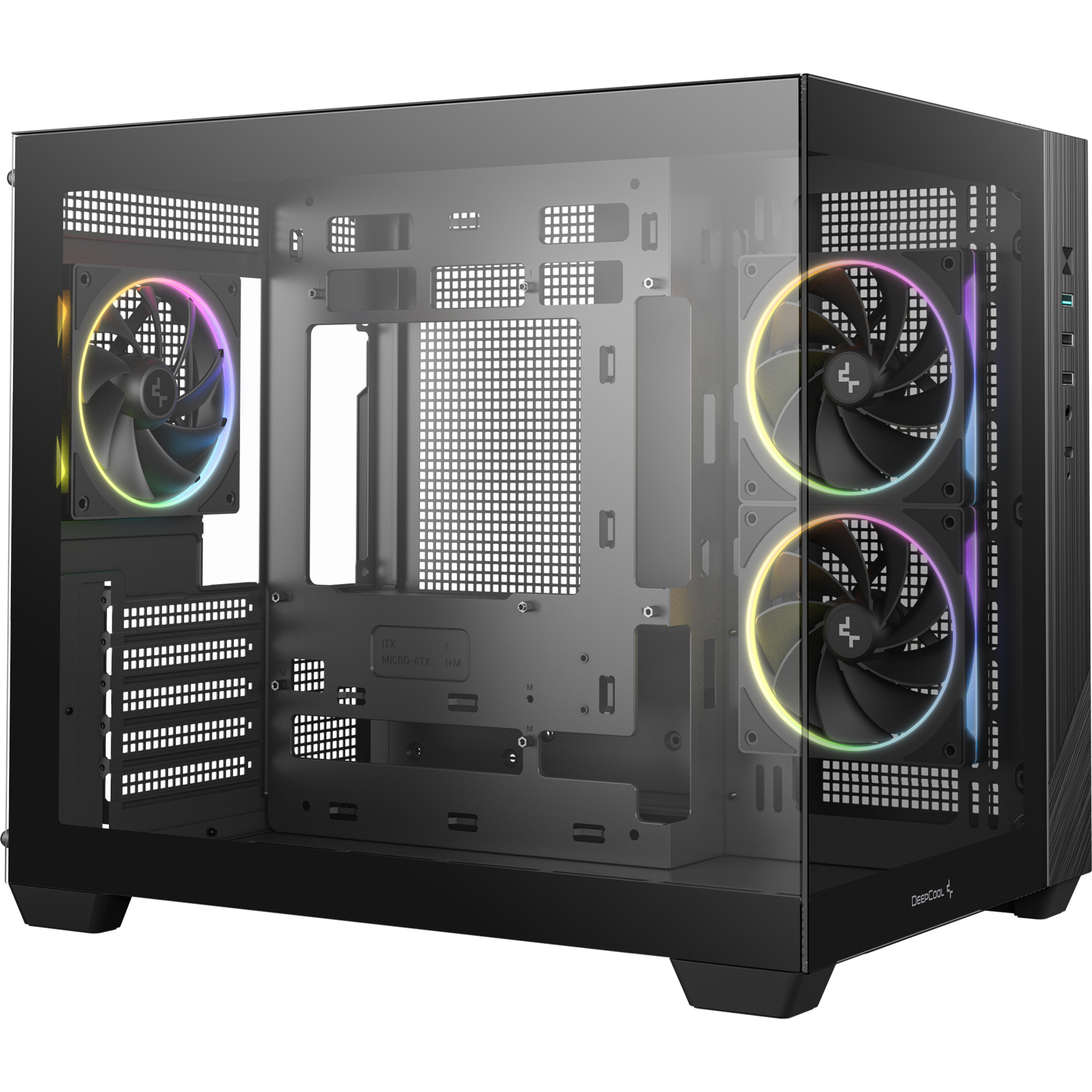 Корпус DEEPCOOL CG330 3F Black (R-CG330-BKNGM3-G)