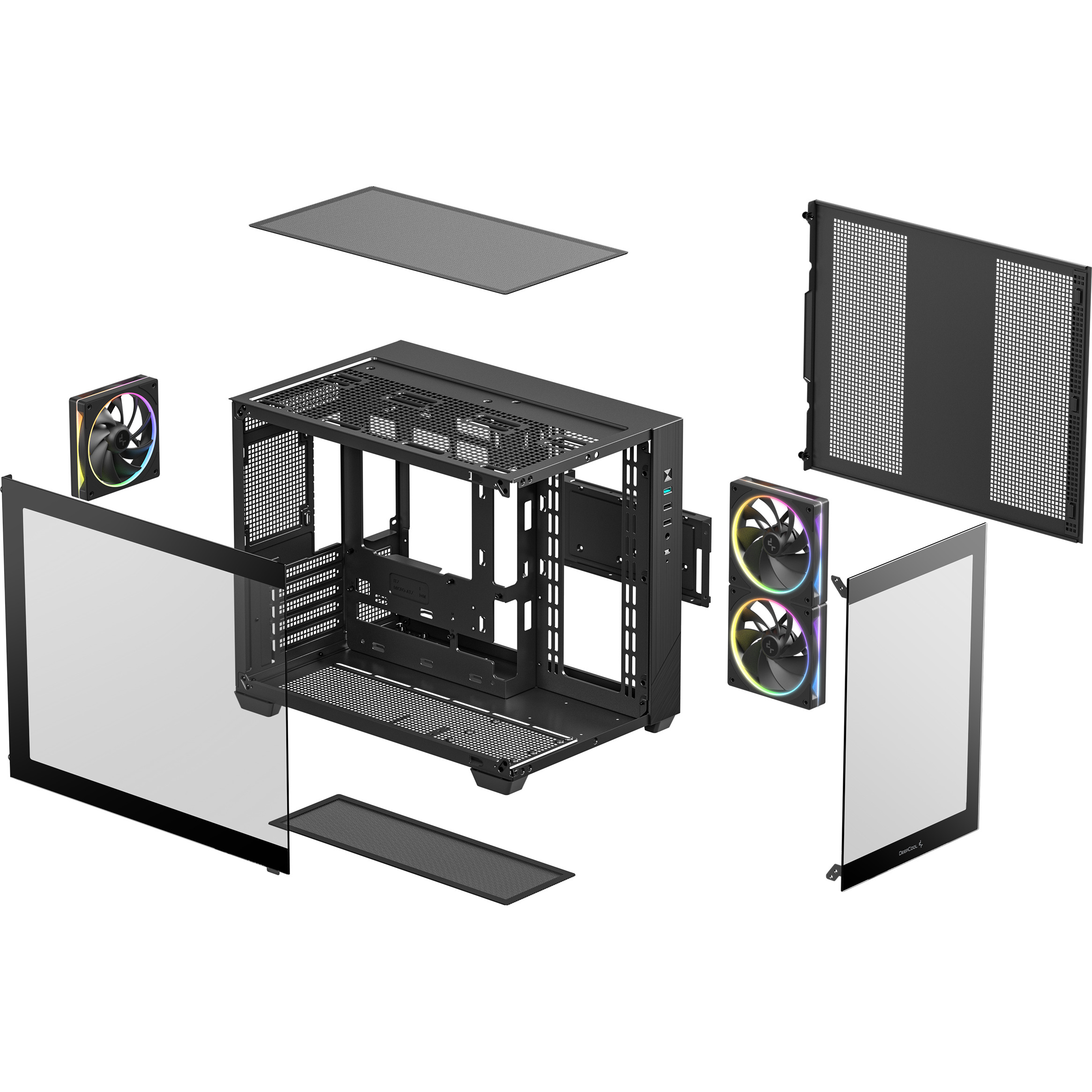 Корпус DEEPCOOL CG330 3F Black (R-CG330-BKNGM3-G)