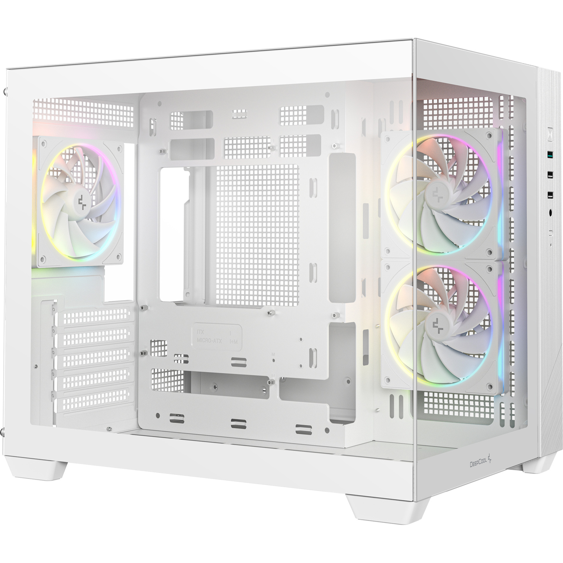 Корпус DEEPCOOL CG330 3F White (R-CG330-WHNGM3-G)