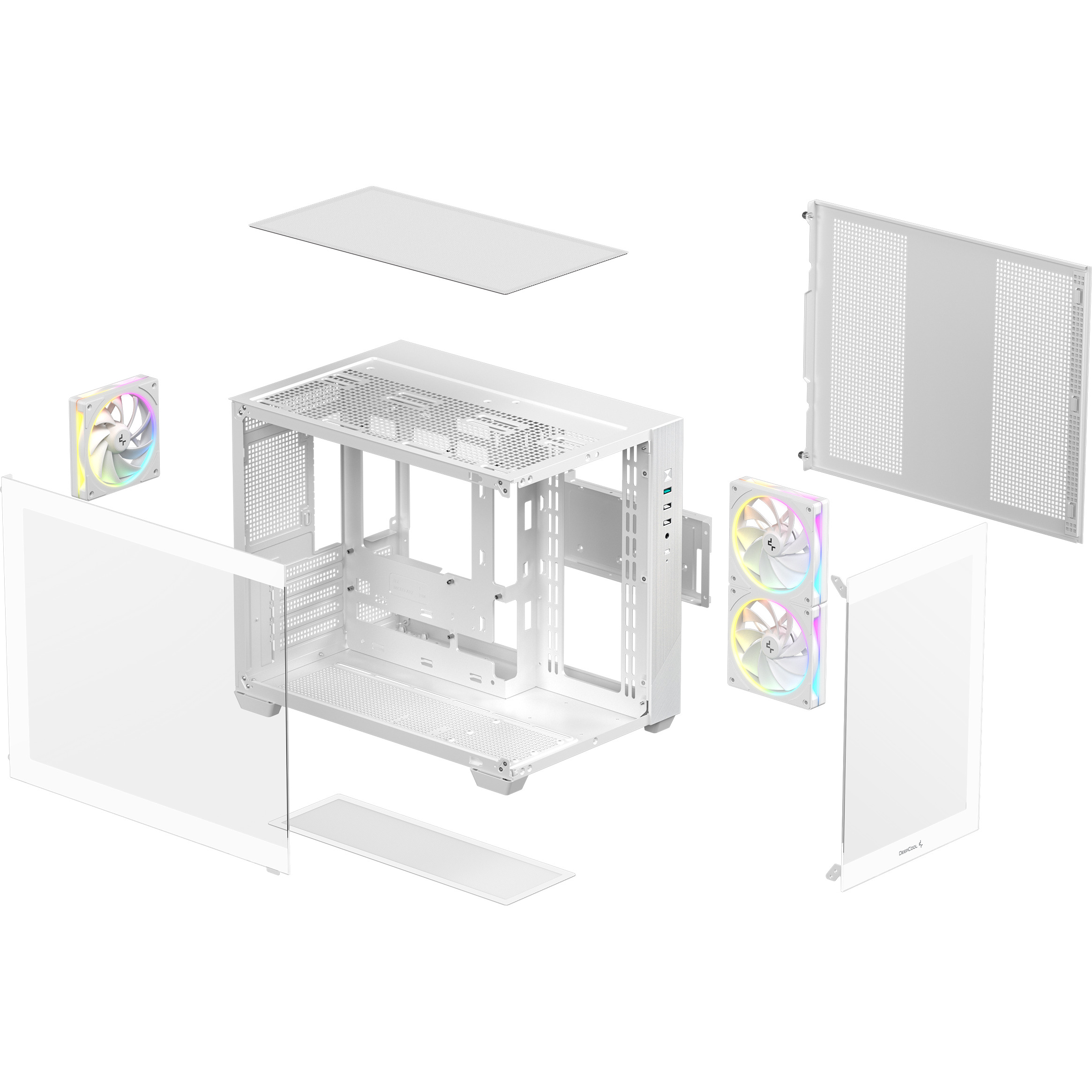 Корпус DEEPCOOL CG330 3F White (R-CG330-WHNGM3-G)