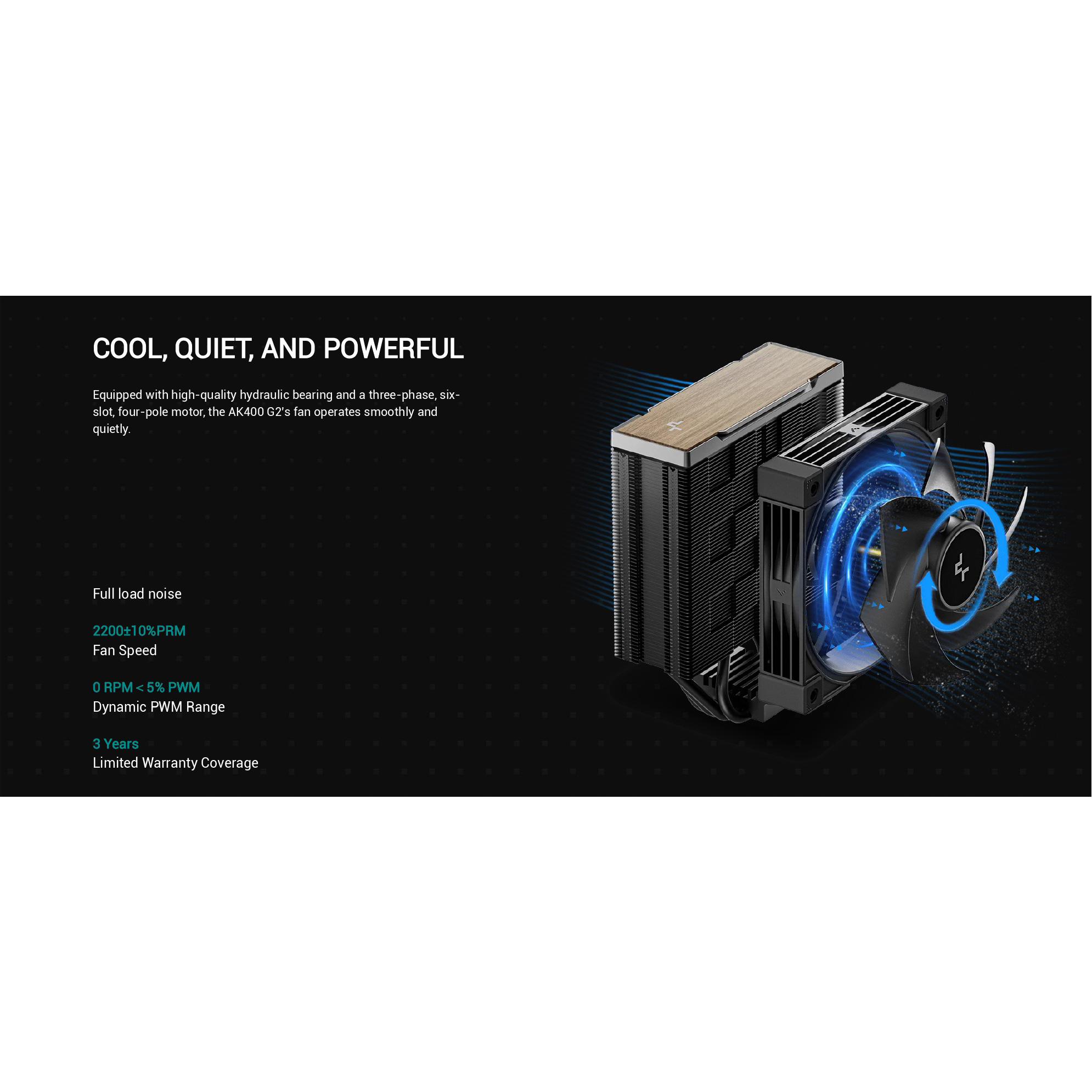 Кулер для процессора DEEPCOOL AK400 G2 Black (R-AK400G2-BKNNMN-GJD)