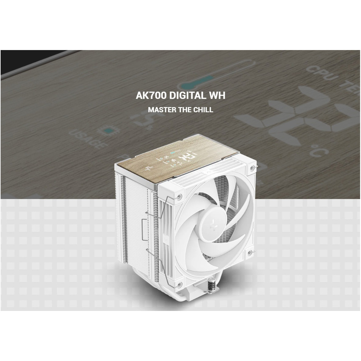 Кулер для процессора DEEPCOOL AK700 Digital White (R-AK700-WHNDMN-GJD)