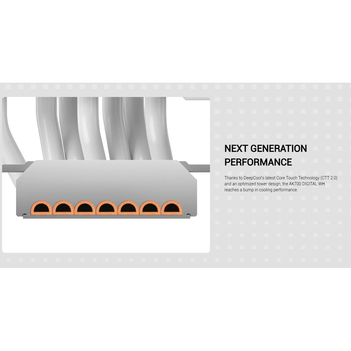 Кулер для процессора DEEPCOOL AK700 Digital White (R-AK700-WHNDMN-GJD)