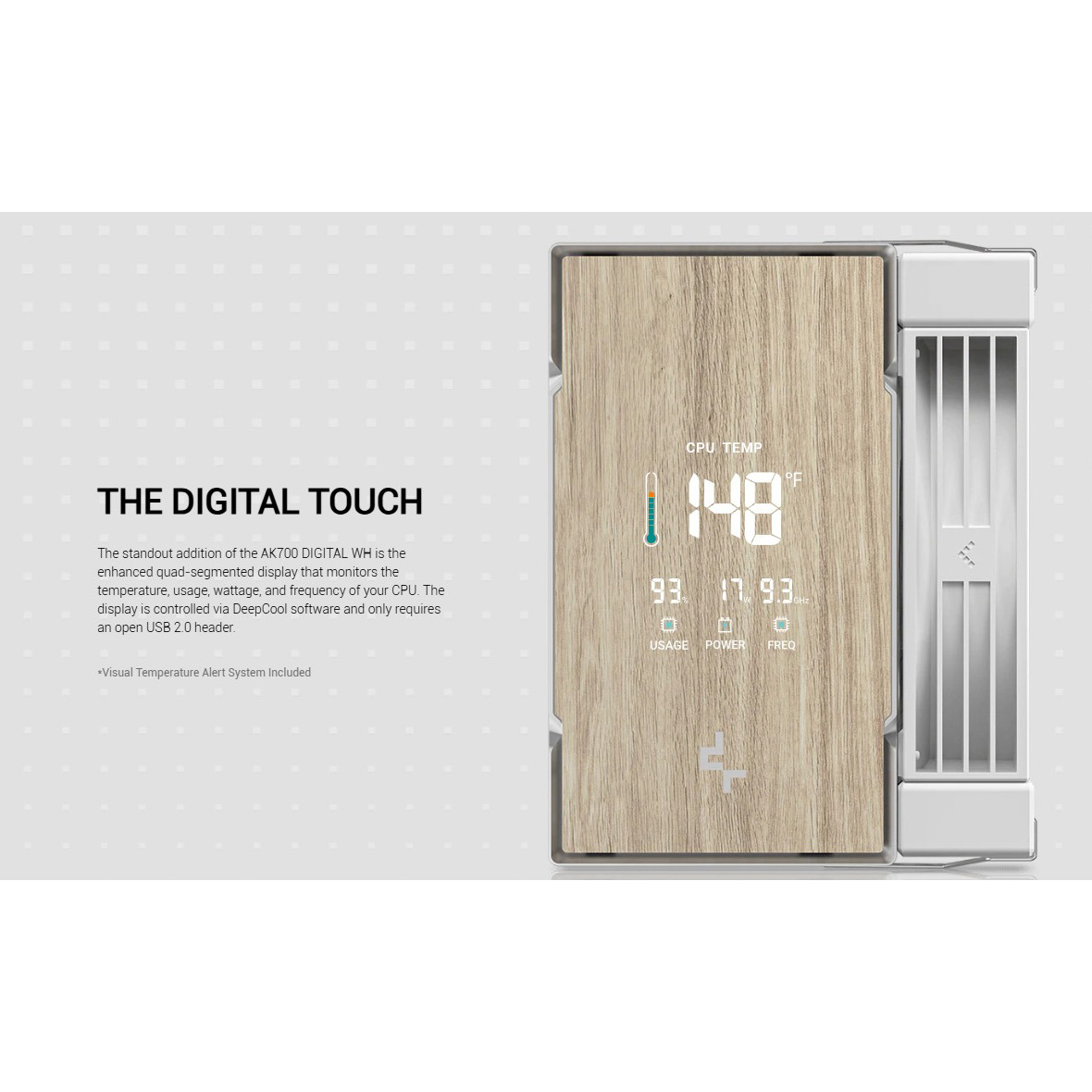 Кулер для процессора DEEPCOOL AK700 Digital White (R-AK700-WHNDMN-GJD)