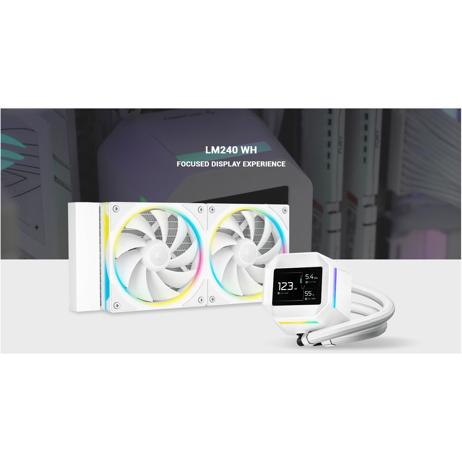 Система водяного охлаждения DEEPCOOL LM240 White (R-LM240-WHDMMC-1)