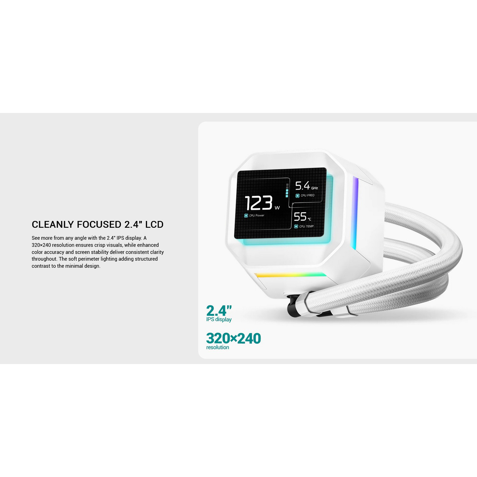 Система водяного охлаждения DEEPCOOL LM240 White (R-LM240-WHDMMC-1)