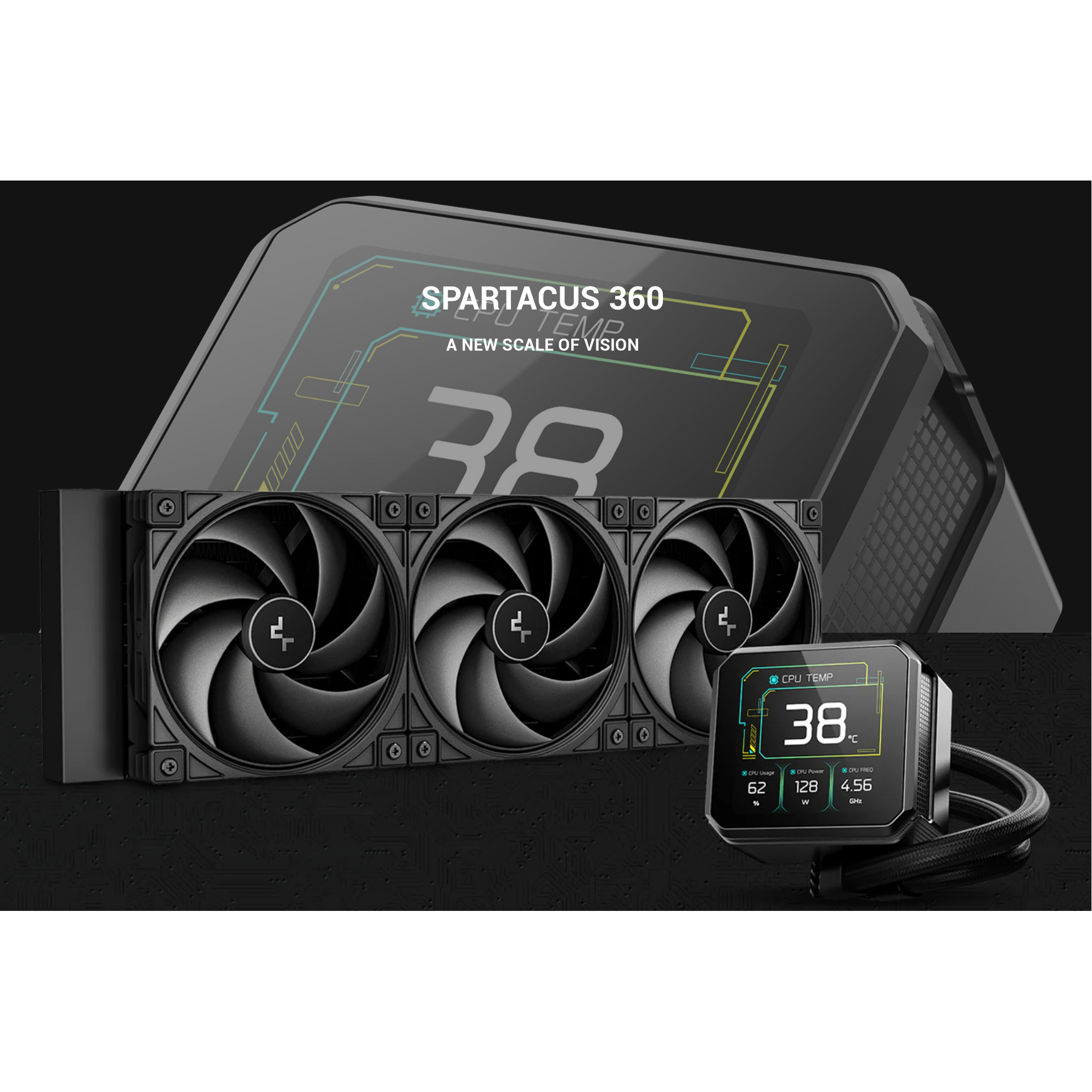 Система водяного охлаждения DEEPCOOL Spartacus 360 Black (R-SPT360-BKDSMP-G-1)