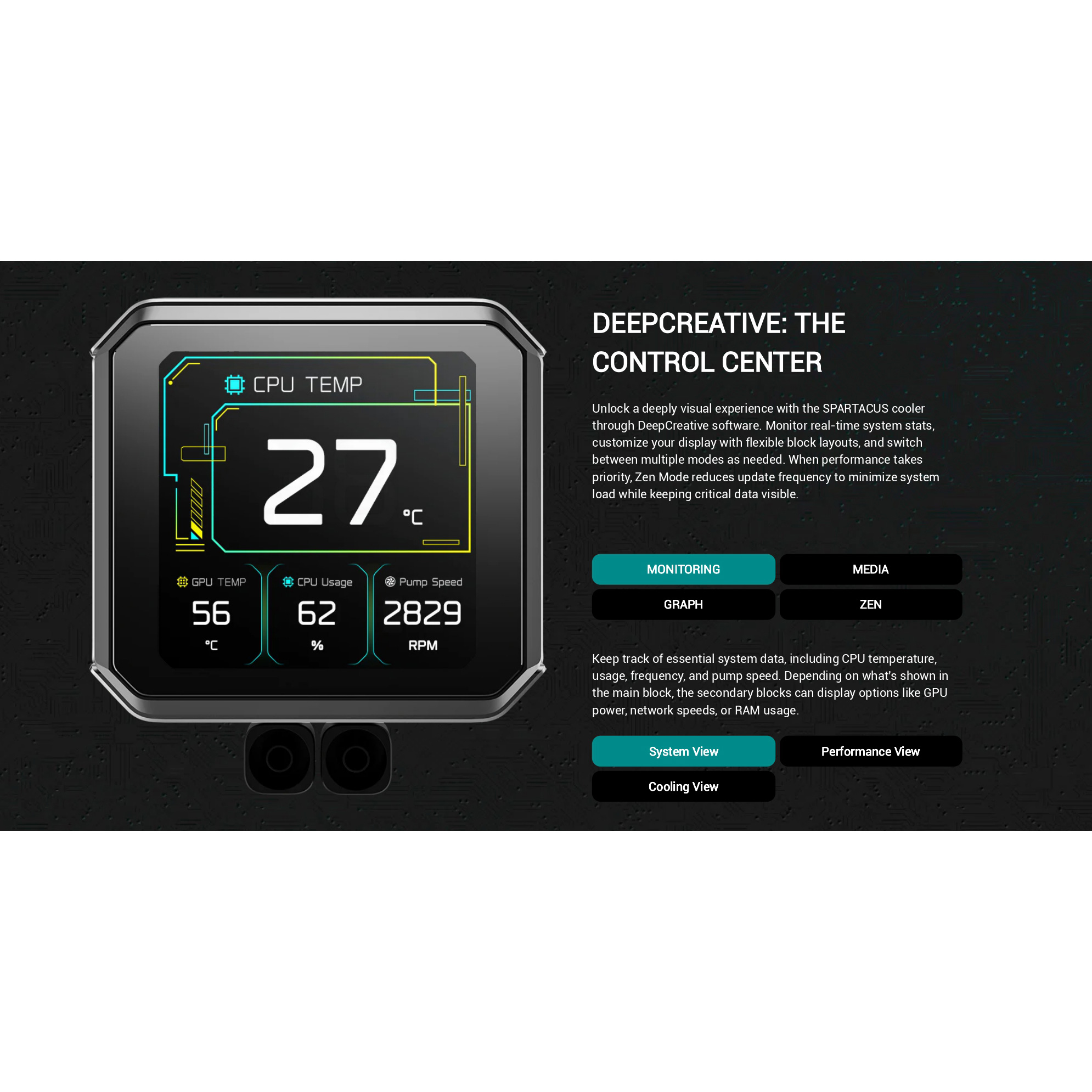 Система водяного охлаждения DEEPCOOL Spartacus 360 Black (R-SPT360-BKDSMP-G-1)