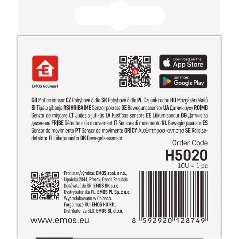 Датчик движения EMOS GoSmart PIR (H5024)