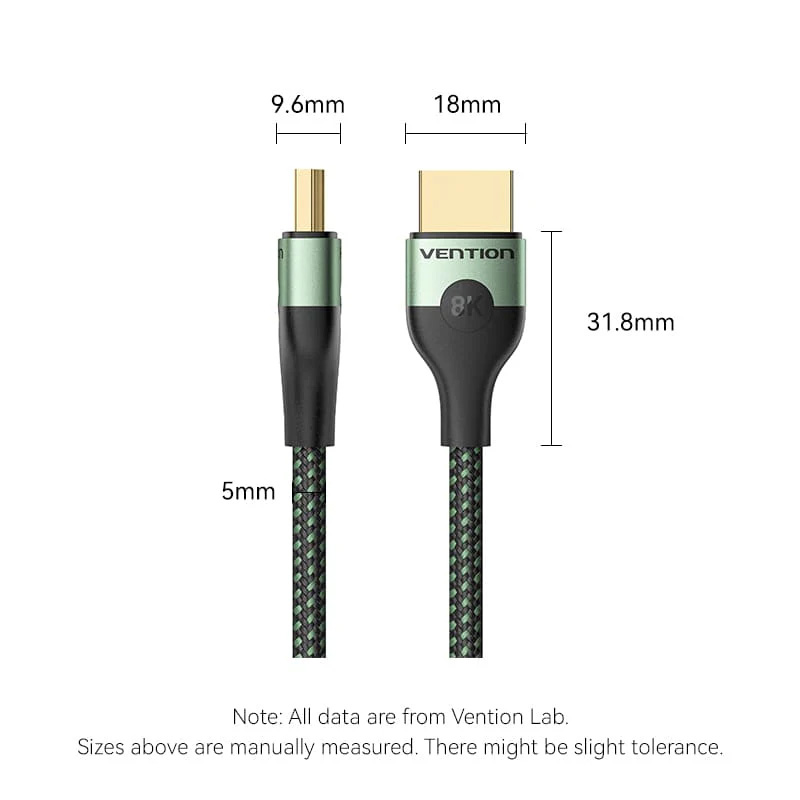 Кабель VENTION 8K 60Hz HDMI v2.1 3м Green (ALOGI)