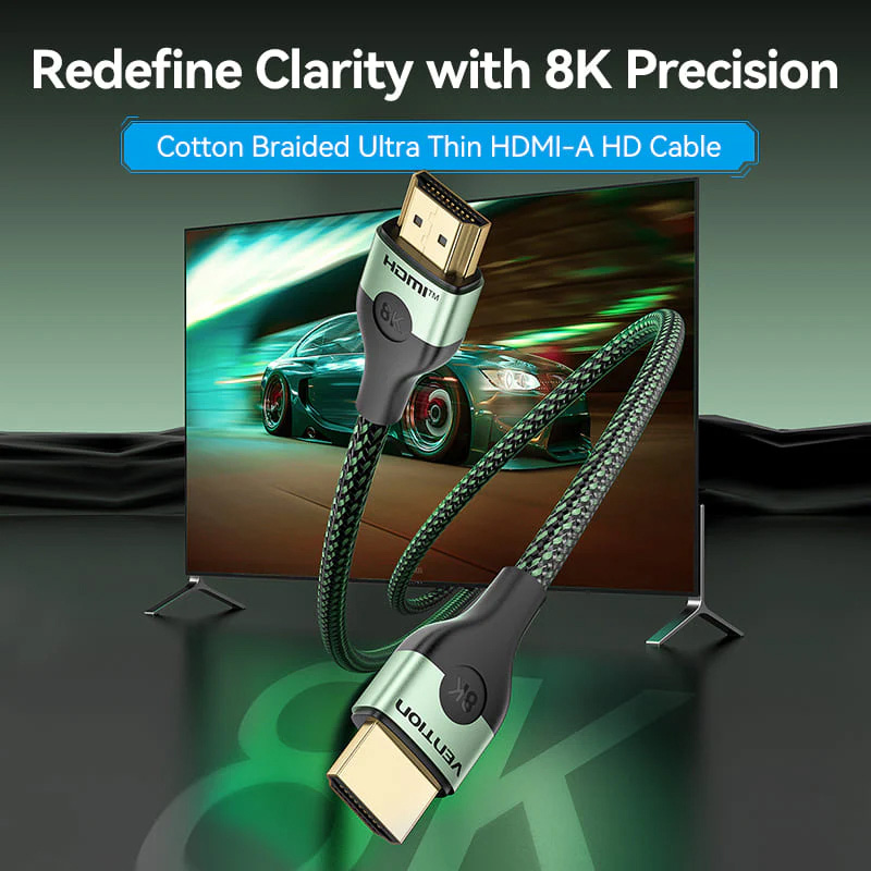 Кабель VENTION 8K 60Hz HDMI v2.1 3м Green (ALOGI)