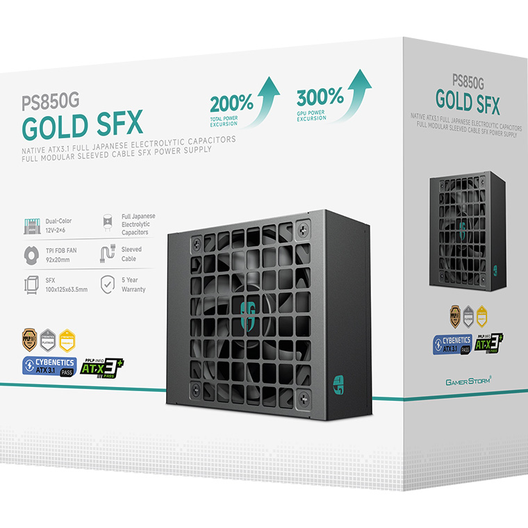 Блок питания SFX 850W DEEPCOOL GAMER STORM PS850G (R-PS850G-FE0B-JGEU)
