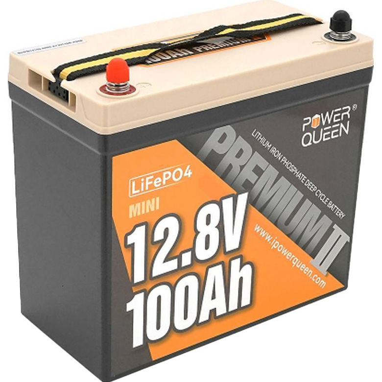 Акумуляторна батарея POWER QUEEN LiFePO4 12.8V 100Ah Mini (12.8В, 100Агод)