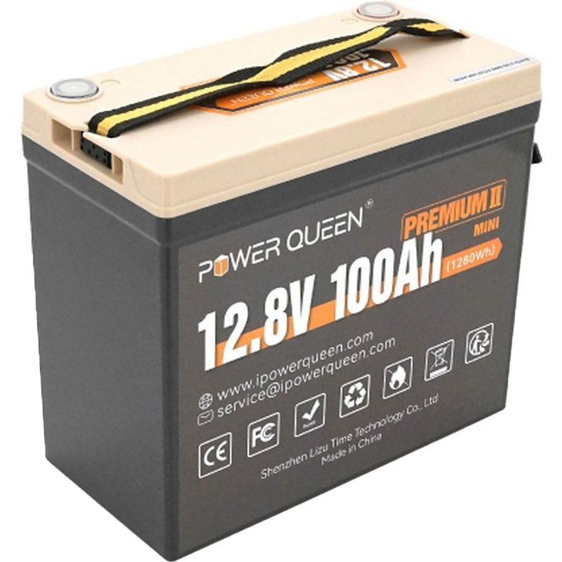 Акумуляторна батарея POWER QUEEN LiFePO4 12.8V 100Ah Mini (12.8В, 100Агод)