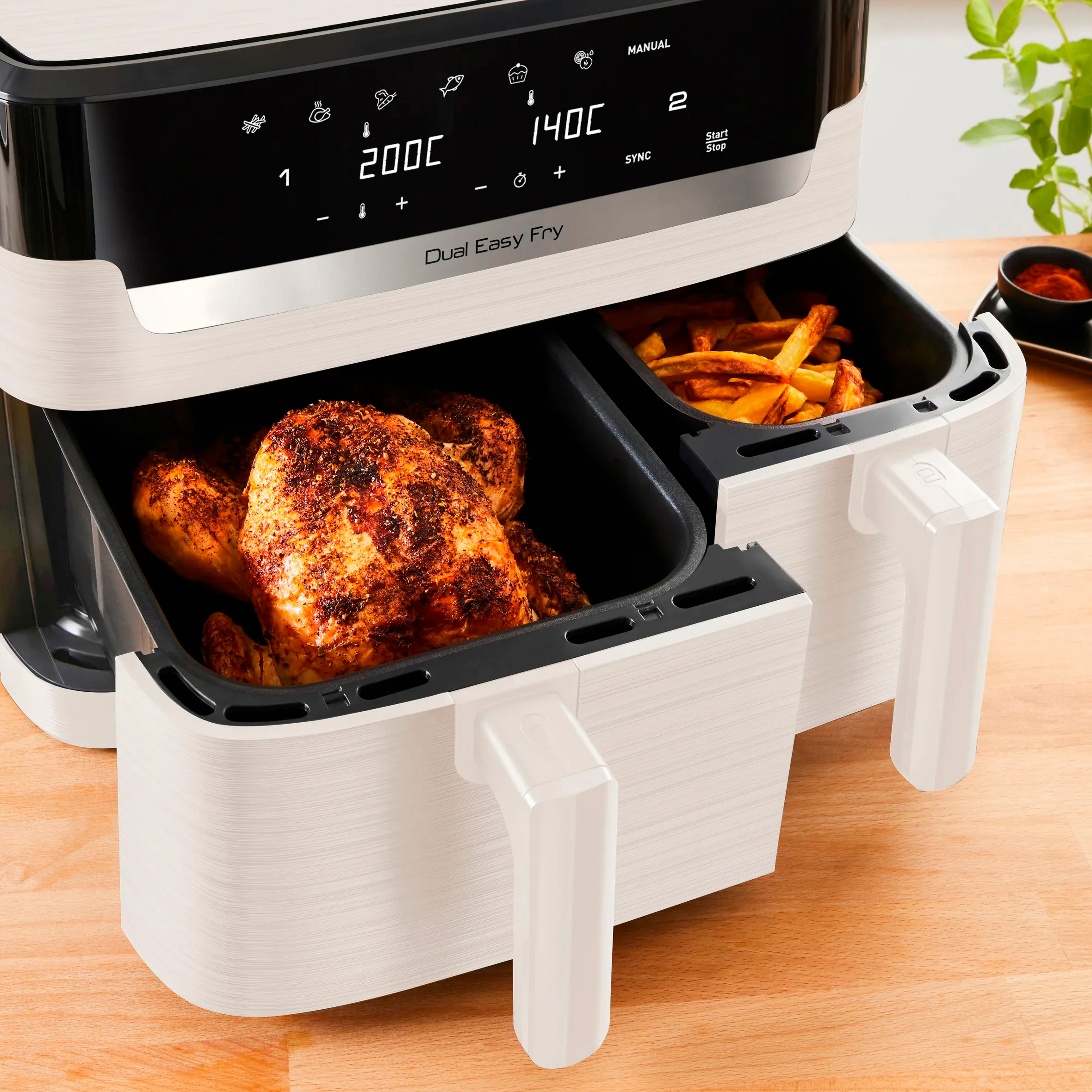 Мультипіч TEFAL Dual Easy Fry EY901AE0 Ivory