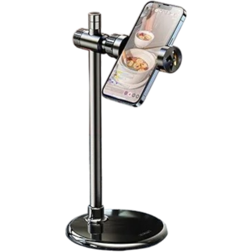 Тримач для смартфона/планшета RTAKO XGZB-01 Multi-Function Adjustable Phone Stand with Round Base Silver