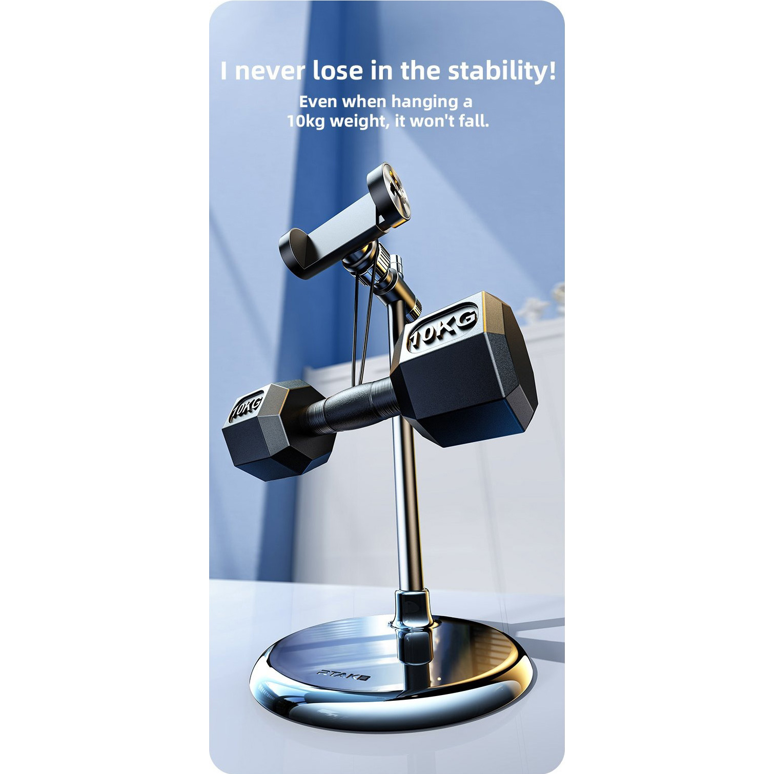 Тримач для смартфона/планшета RTAKO XGZB-01 Multi-Function Adjustable Phone Stand with Round Base Silver