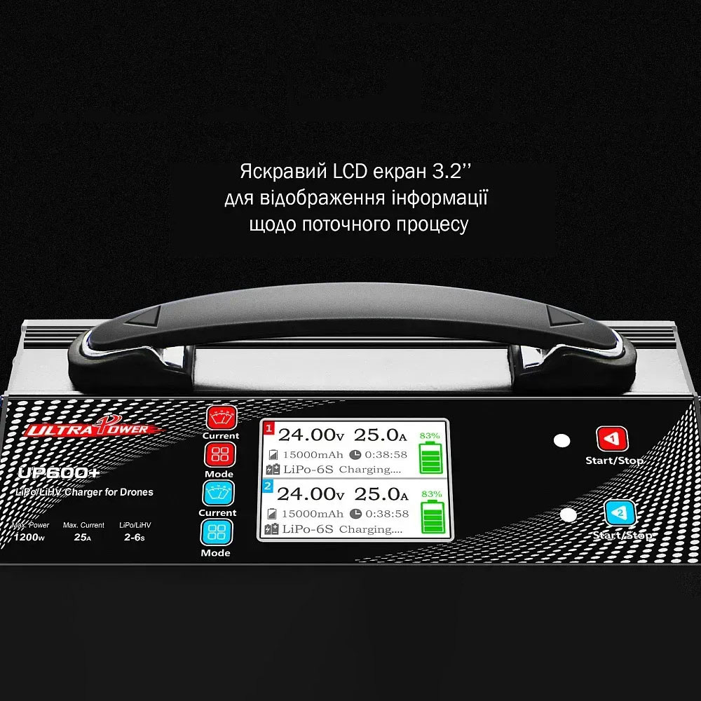 Зарядний пристрій для АКБ ULTRA POWER UP600 Plus LiPo/LiHV 24V, 25A