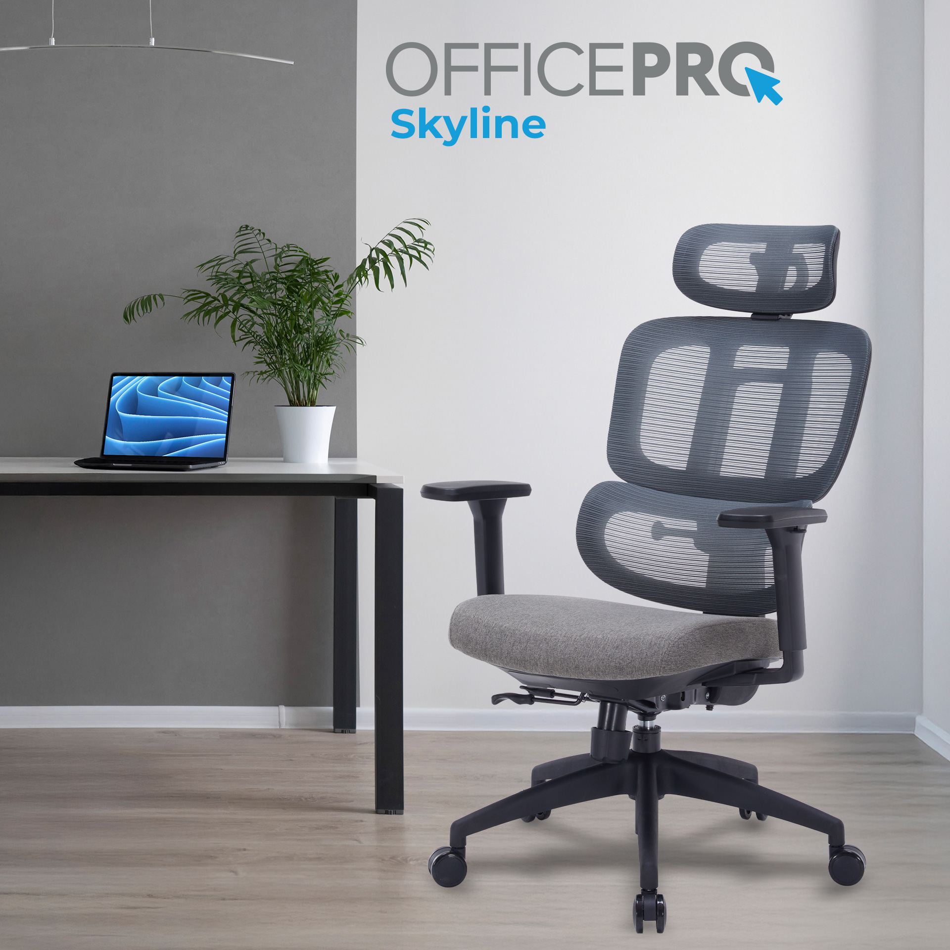 Кресло офисное OFFICEPRO Skyline OC580-B-DG-DG Black/Dark Gray