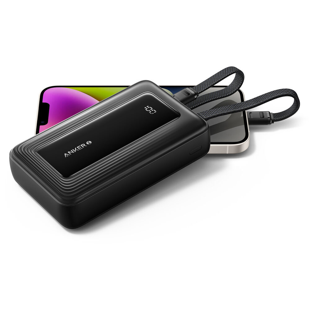Повербанк ANKER Zolo with Built-in Dual USB-C Cables 45W 20000mAh Black (A1681H12)