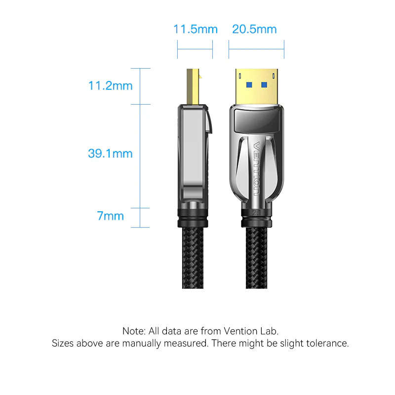 Кабель VENTION 16K v2.1 DisplayPort 3м Gray (HGABI)