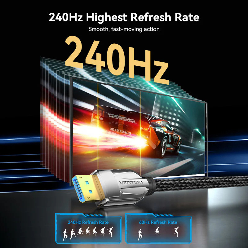 Кабель VENTION 16K v2.1 DisplayPort 3м Gray (HGABI)