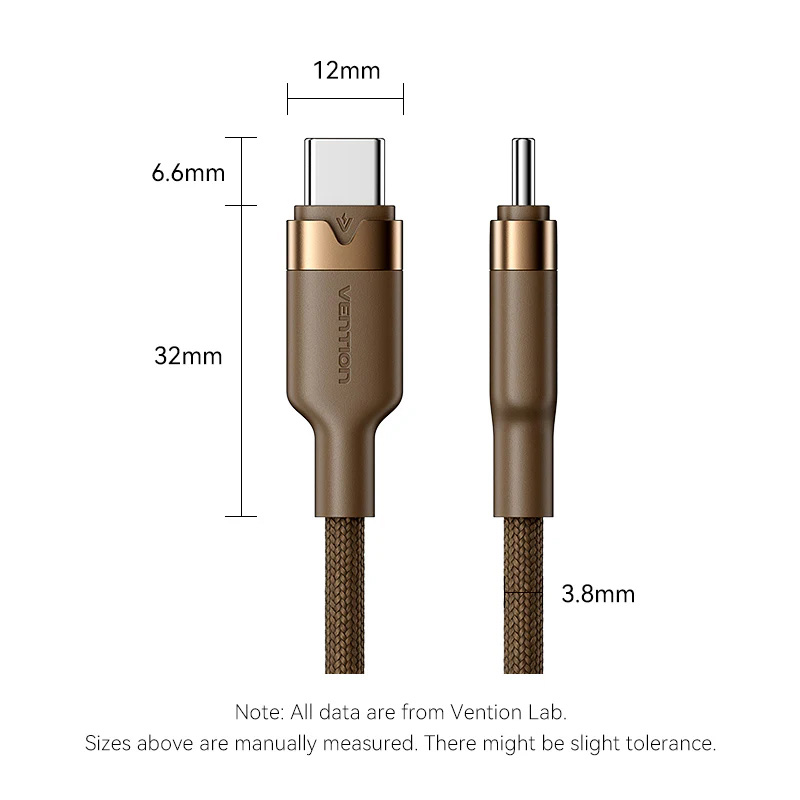 Кабель VENTION USB Type-C to USB Type-C 2м Gold (TRDJH)