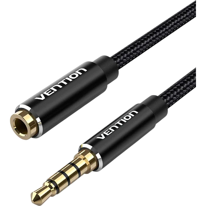 Кабель-удлинитель VENTION mini-jack 3.5mm 1м Black (BHCLF)