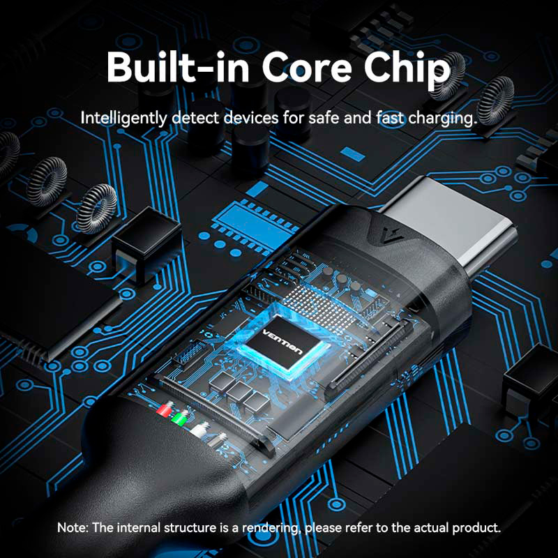 Кабель-подовжувач VENTION USB 3.2 CM/CF PD100W 0.5м (TRFBD)